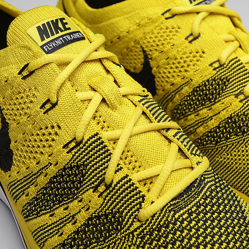 мужские желтые кроссовки Nike Flyknit Trainer AH8396-700 - цена, описание, фото 3